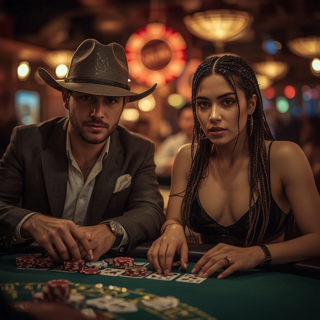 foto de dos jugadores de póker MAGIC RED CASINO