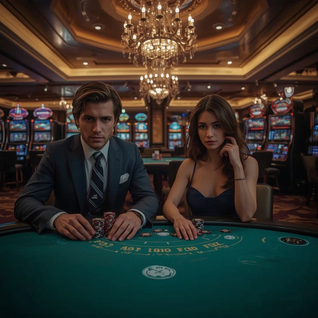 Dos jugadores de póker en MAGIC RED CASINO